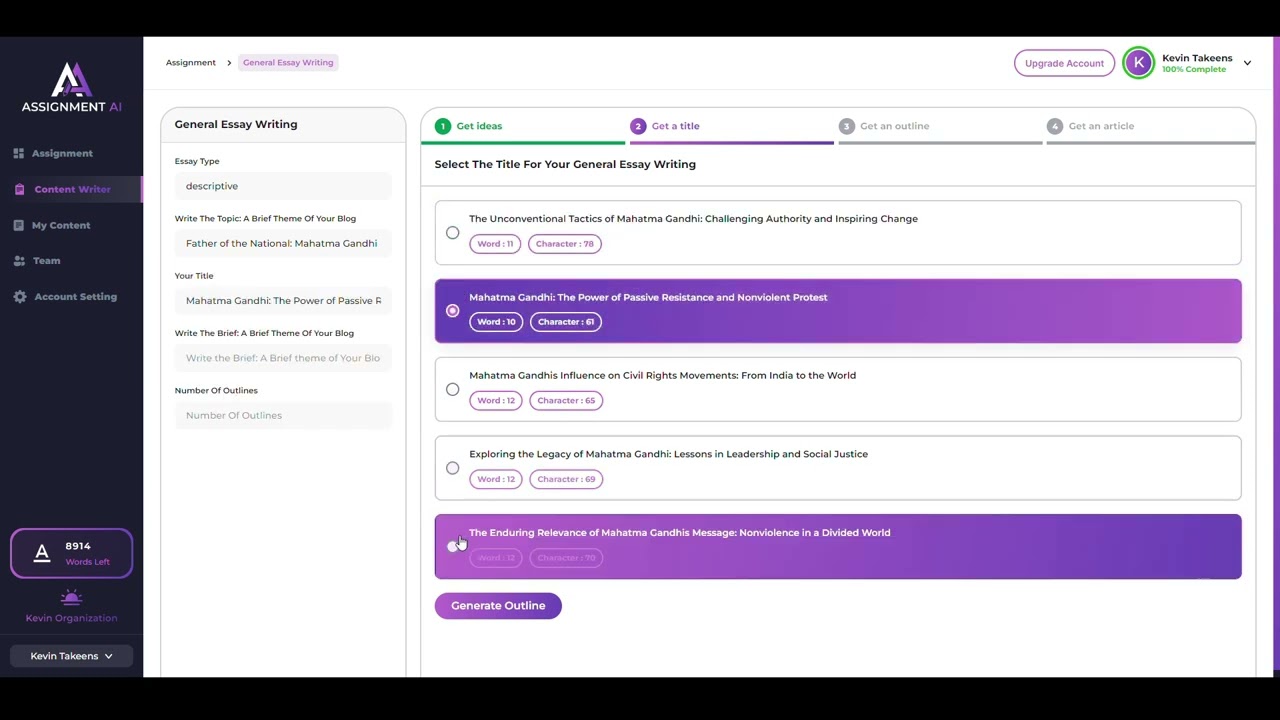 Assignment AI - Video Overview