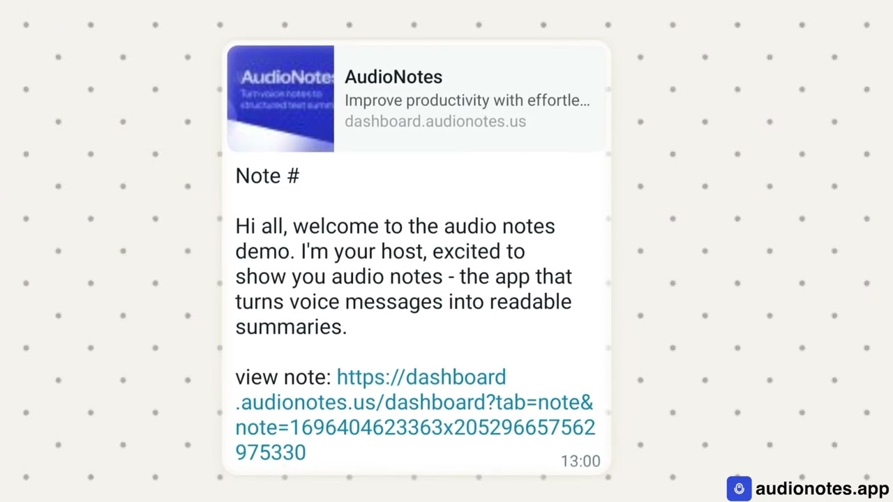 Audionotes.app - Video Overview