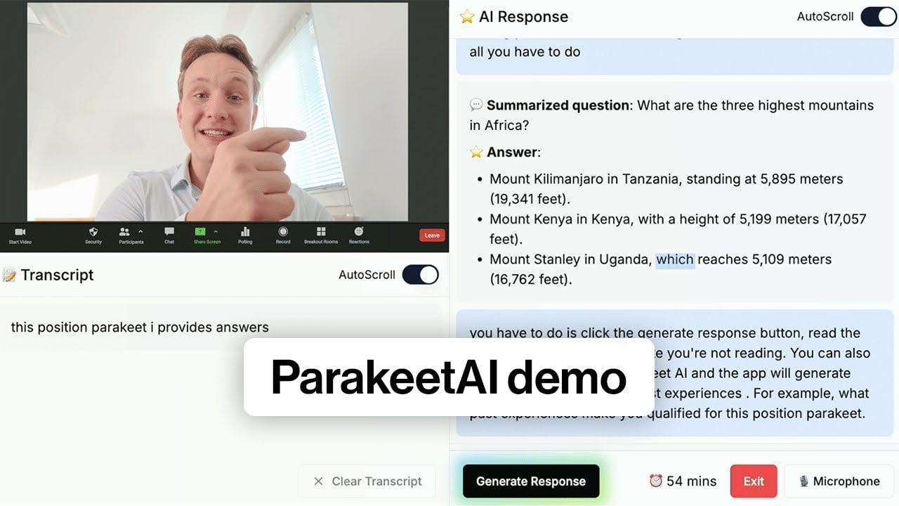 ParakeetAI - Video Overview