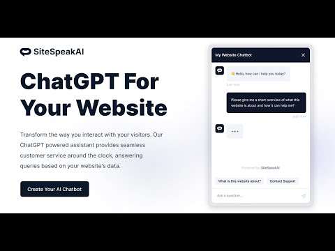 SiteSpeakAI - Video Overview