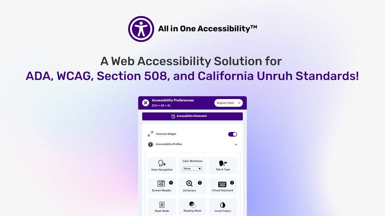 All in One Accessibility - Video Overview