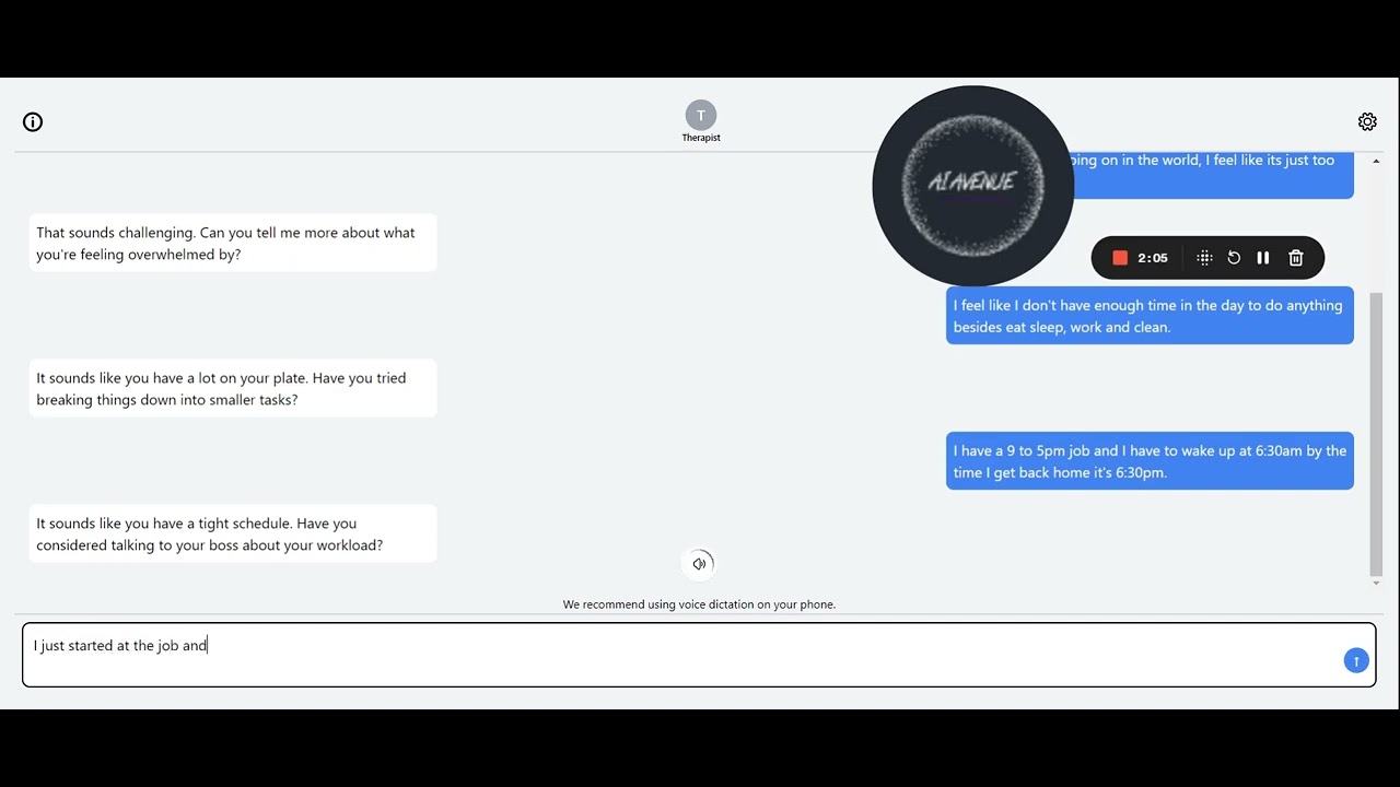 Free AI (not a) Therapist - Video Overview