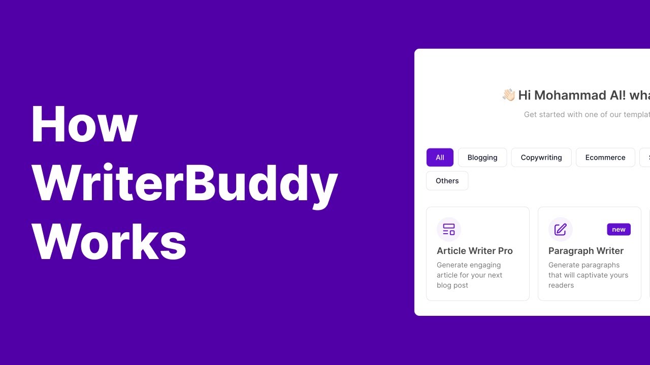 WriterBuddy - Video Overview