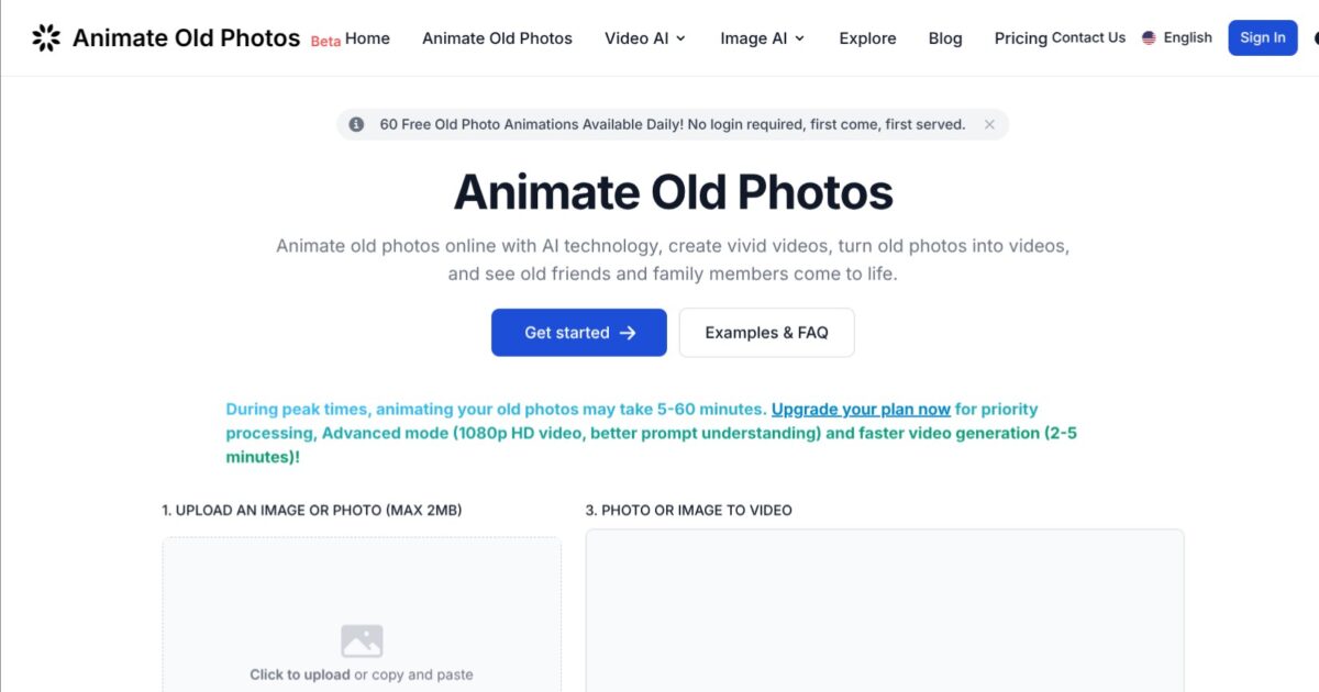 Animate Old Photos - screenshot