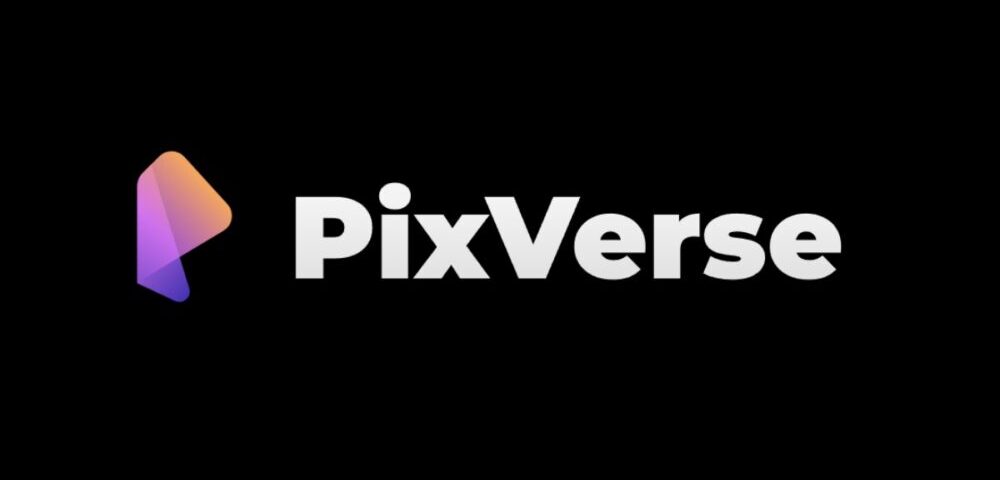 Article Image - Best AI Tools PixVerse logo on a black background: a multicolor gradient triangle icon to the left of the bold PixVerse wordmark.