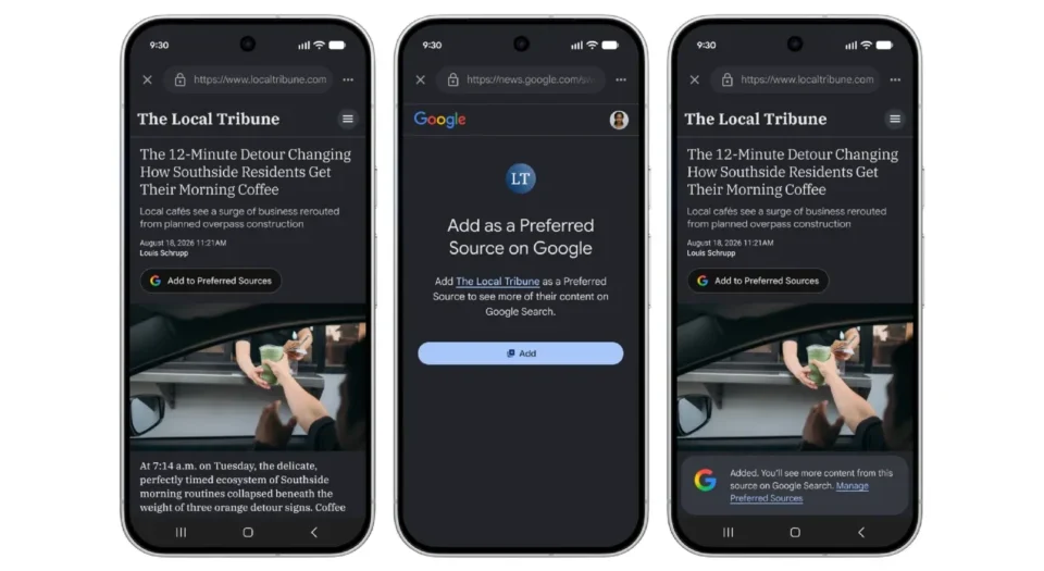 Google gives publishers a ‘Preferred Sources’ button to fight AI traffic losses