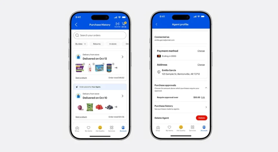 Walmart bets on AI shopping agents while Amazon builds the wall higher